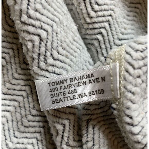 Tommy Bahama Mens XL Blue Herringbone 1/2 Zip Long Sleeve Cotton Sweater -C95 - Picture 11 of 13